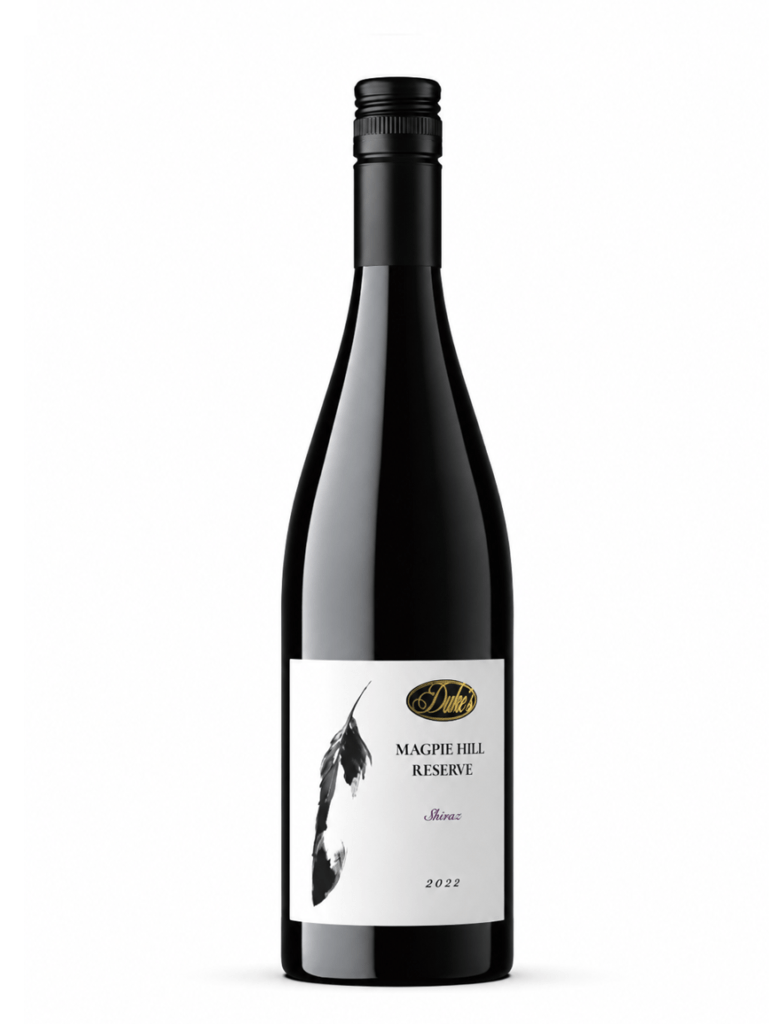 Dukes Vineyard magpie hill shiraz wine bottle