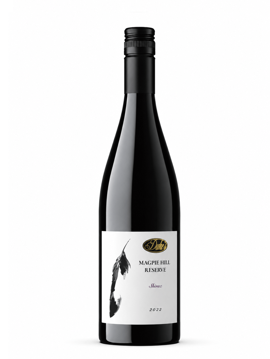 Dukes Vineyard magpie hill shiraz wine bottle