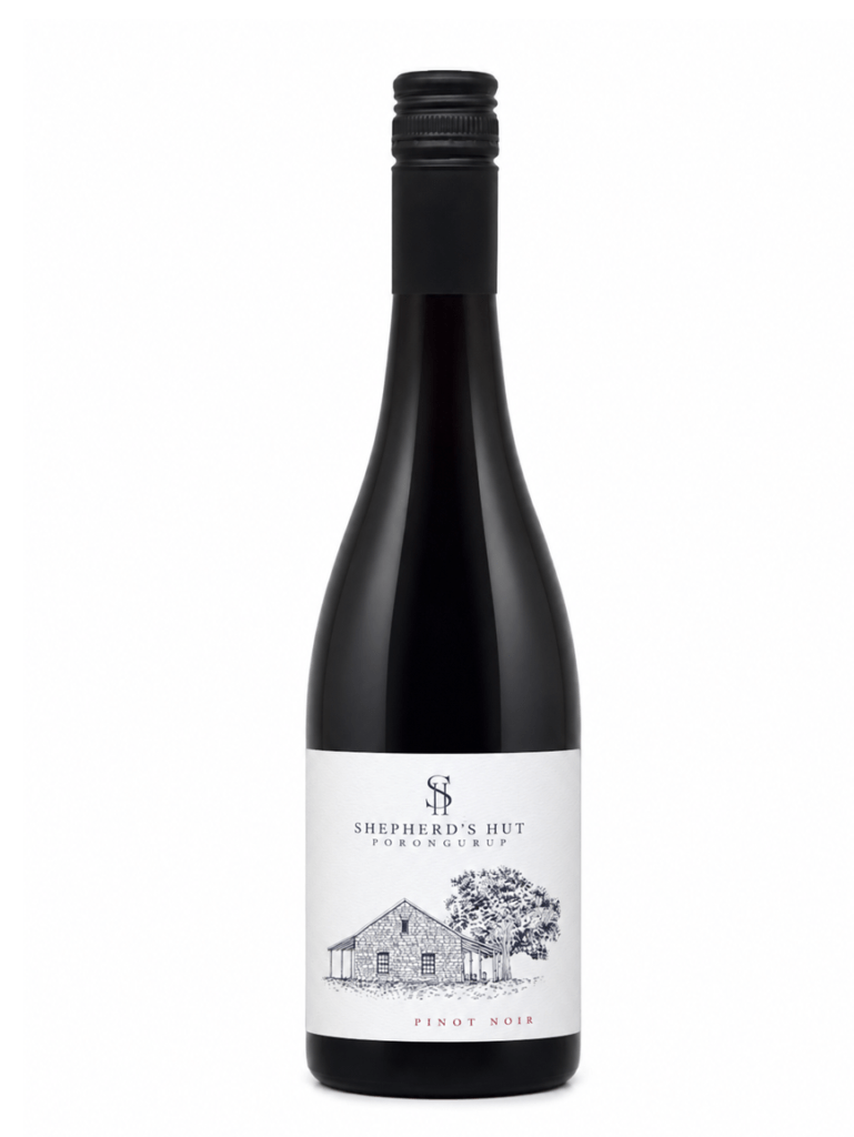 Shepherd's Hut Pinot noir wine bottle