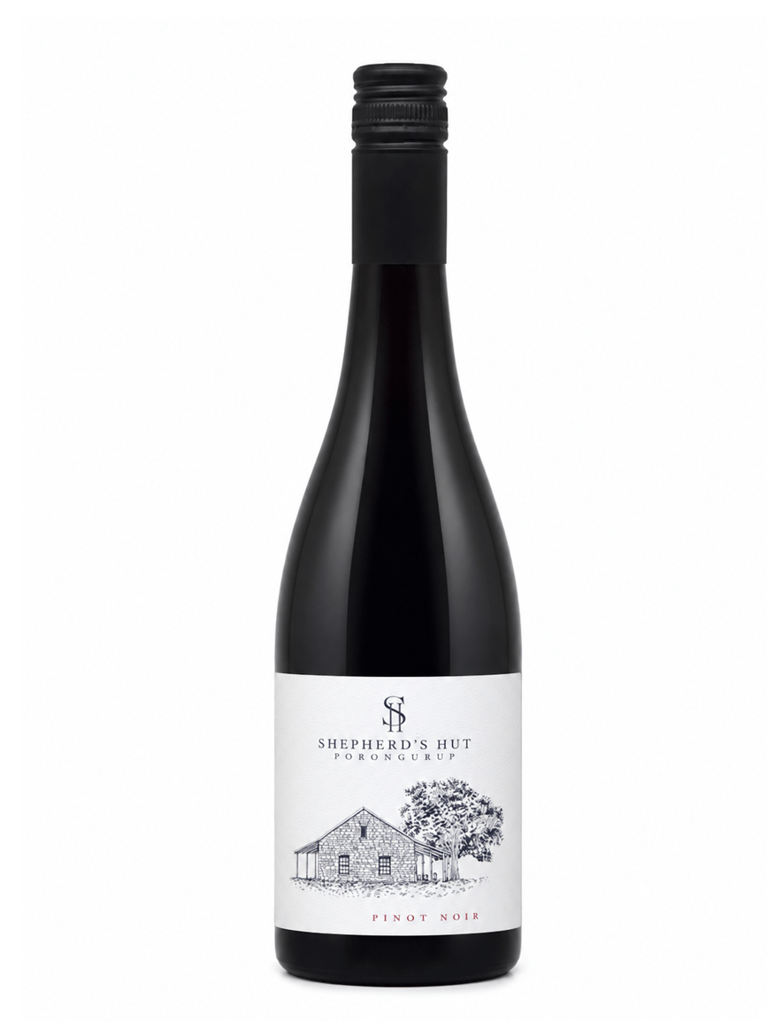 Shepherd's Hut Pinot noir wine bottle