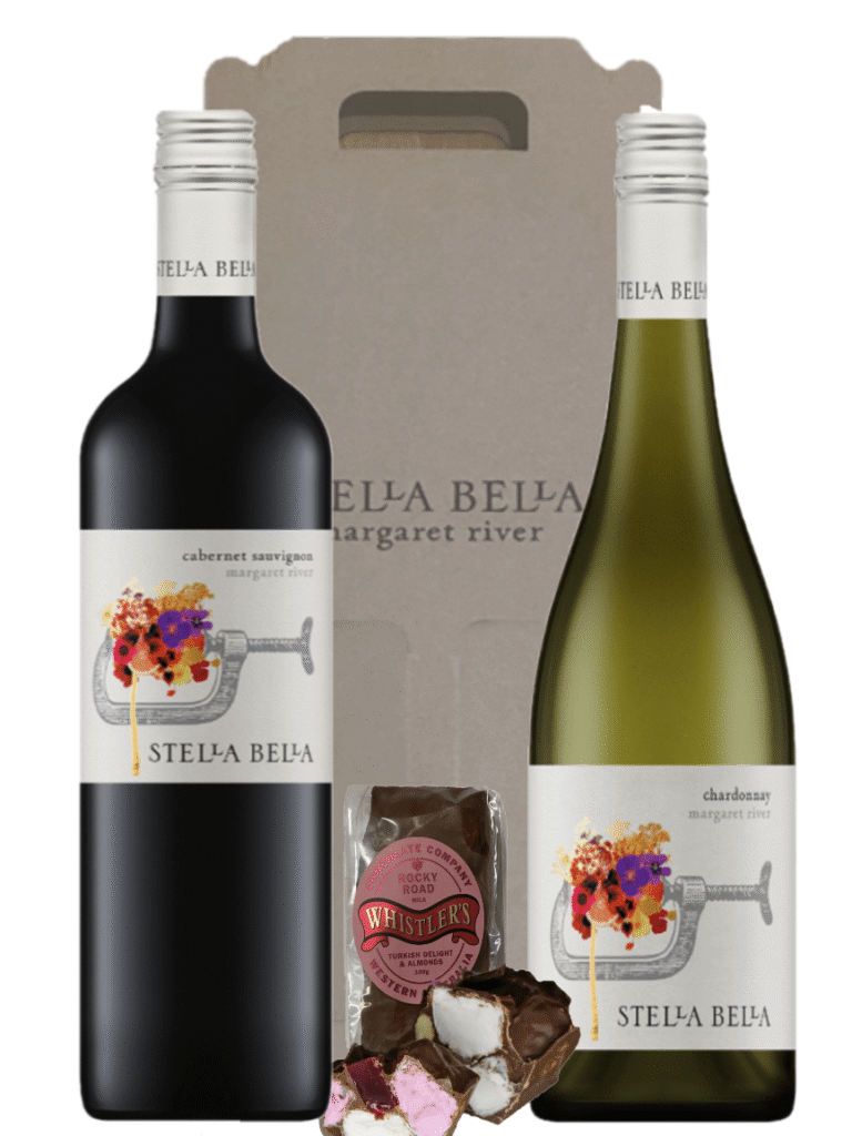 stella bella gift pack with chardonnay and cabernet sauvignon