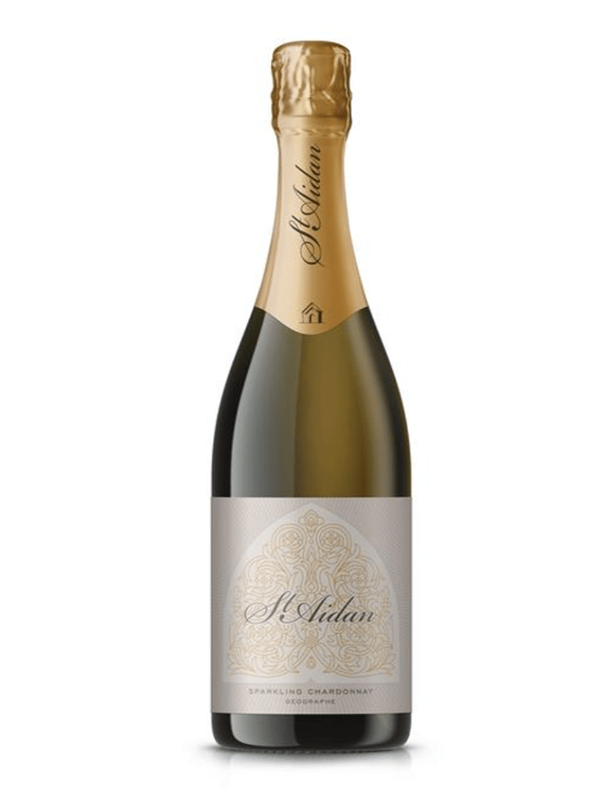 saint aidan wines sparkling chardonnay wine bottle from 2022