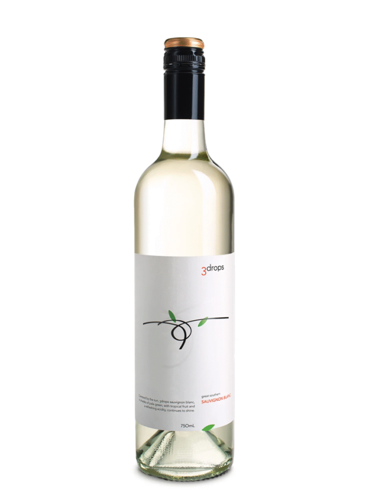 3 drops sauvignon blanc wine bottle