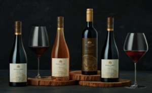 ampersand red wine bottles
