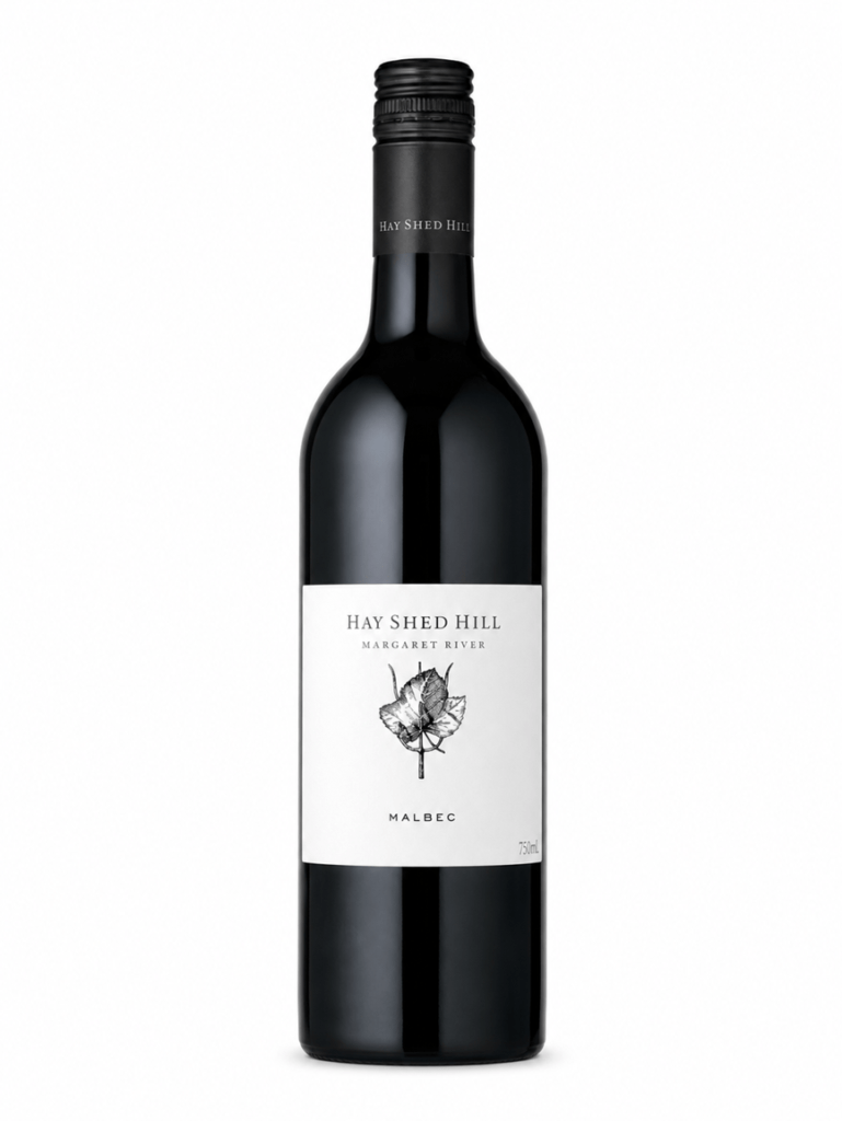 hay shed hill malbec wine bottle, 2023 vintage
