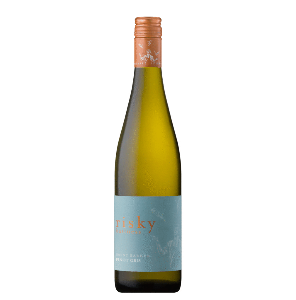 risky business pinot gris mount barker 2023 wine bottle