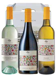 millbrook sauvignon blanc,fiano and chenin blanc wine bottle