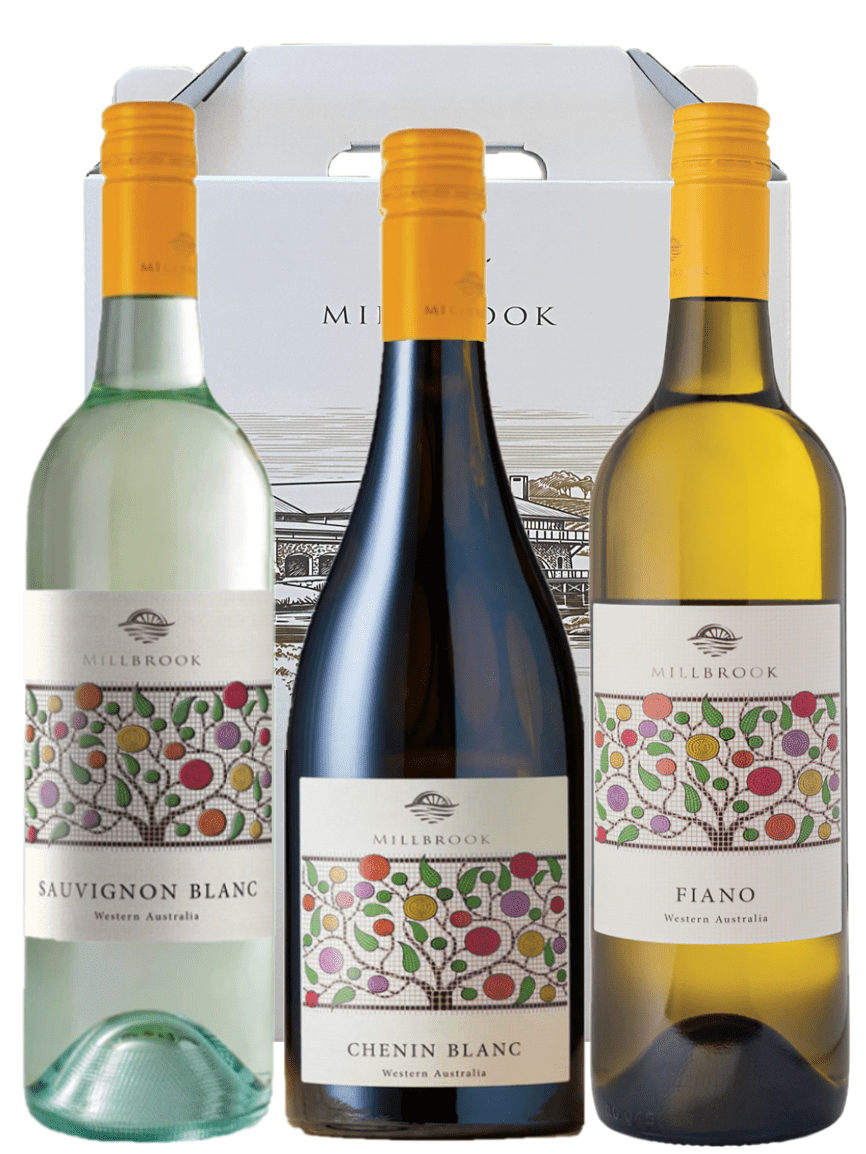millbrook sauvignon blanc,fiano and chenin blanc wine bottle