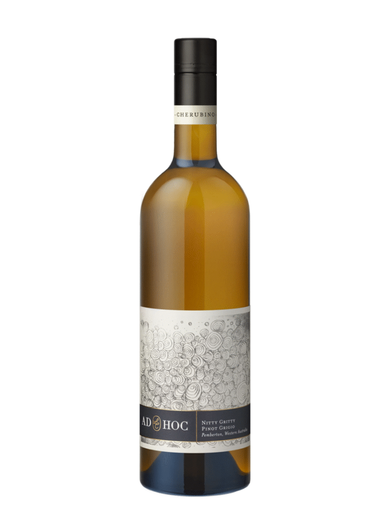 ad hoc nitty gritty pinot grigio wine bottle