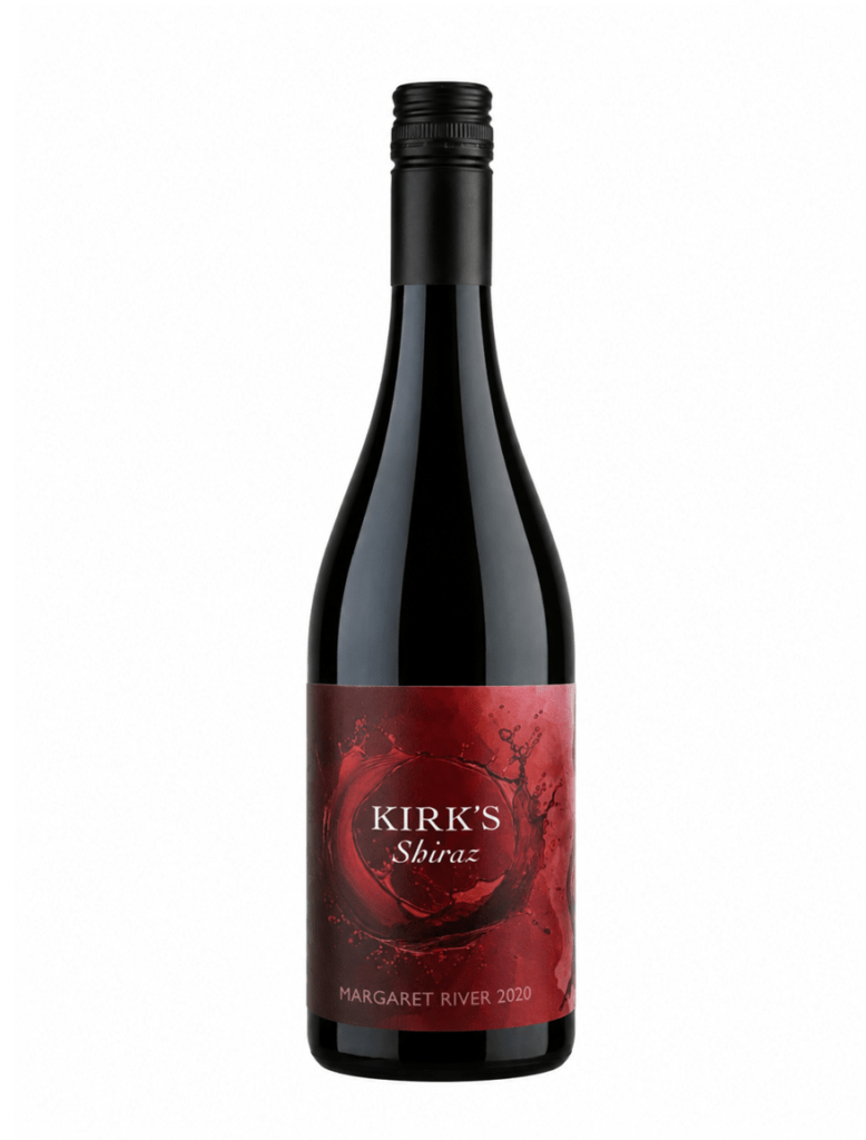 kirks shiraz wine bottle from partners in wine wa