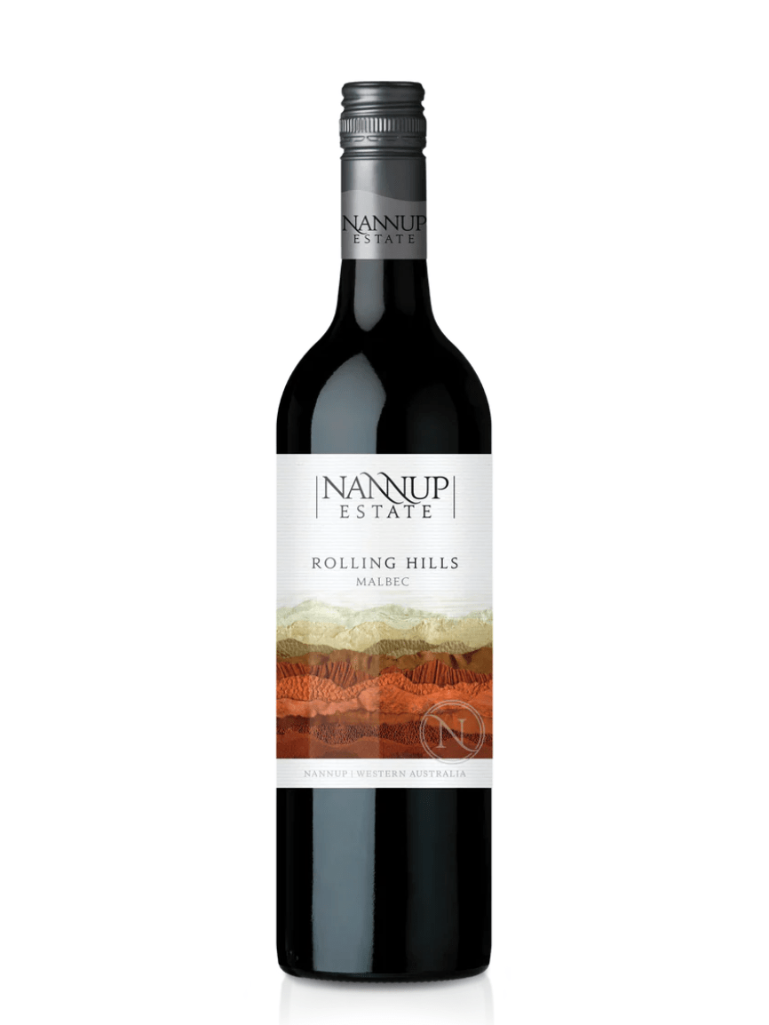 nannup estate rolling hills malbec wine bottle