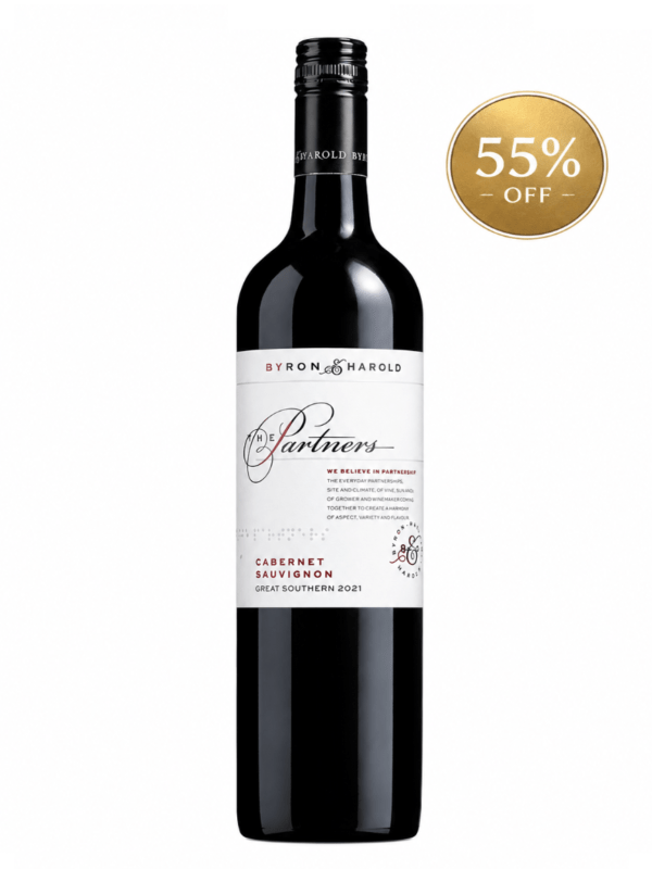 Byron & Harold The Partners cabernet sauvignon wine bottle