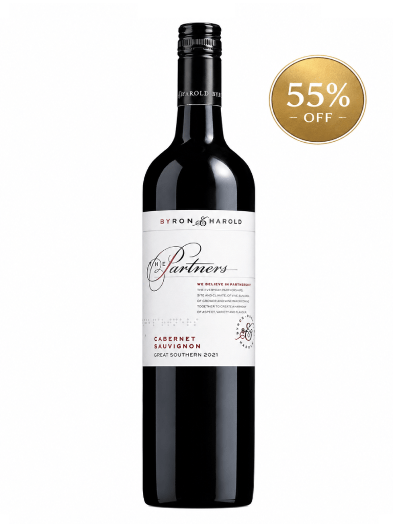 Byron & Harold The Partners cabernet sauvignon wine bottle