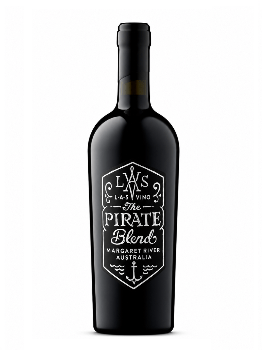 las vino pirate blend wine bottle