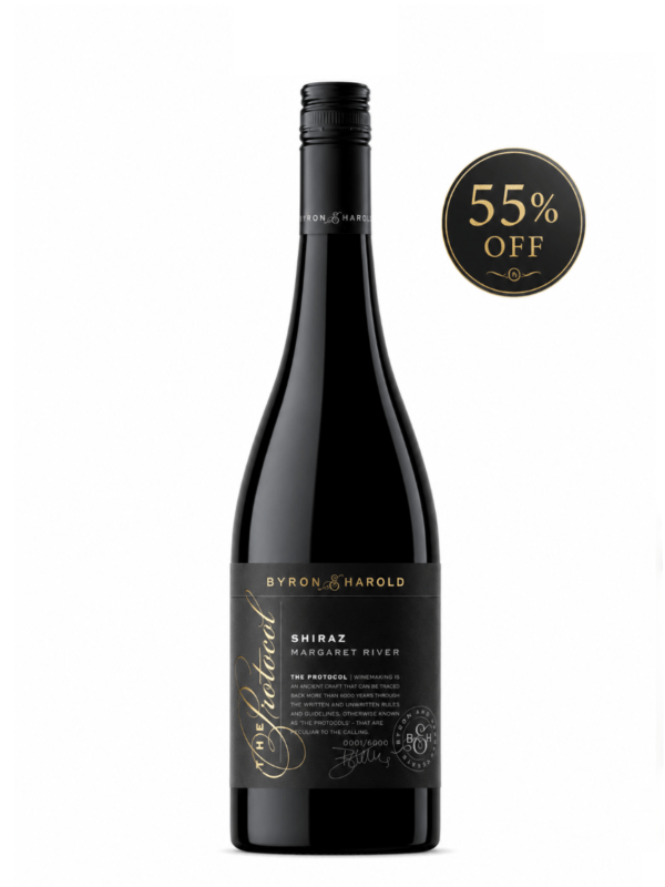 Byron & Harold protocol shiraz wine bottle