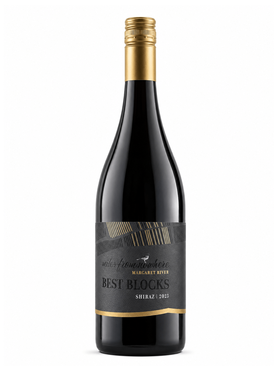 miles from nowhere best blocks shiraz wine bottle