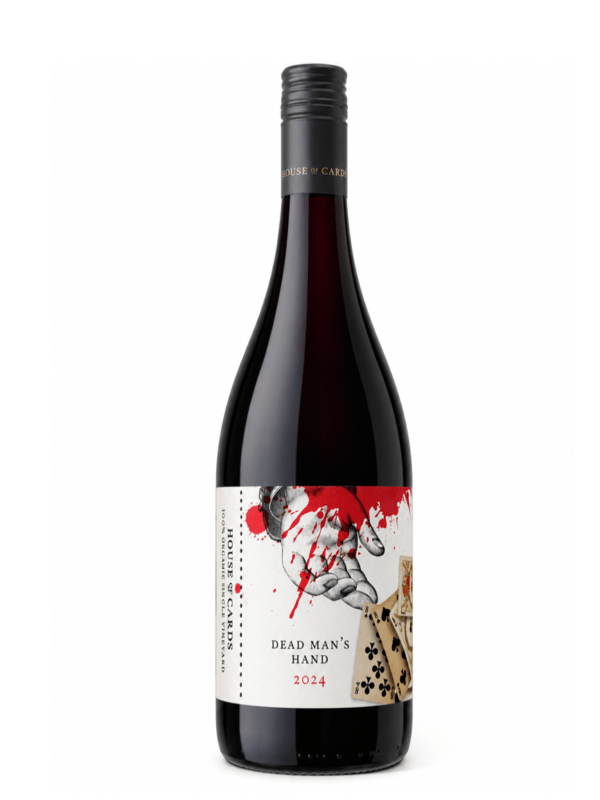 house of cards dead mans hand syrah wine bottle
