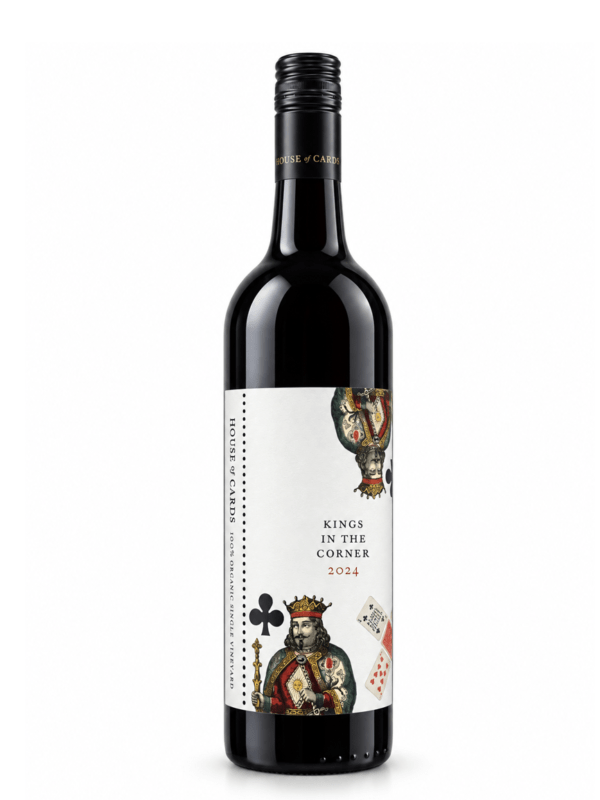 house of cards kings in the corner cabernet merlot wine bottle