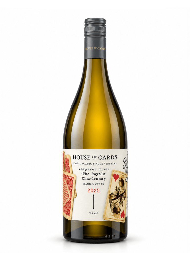 house of cards the royal chardonnay 2025 wine bottle
