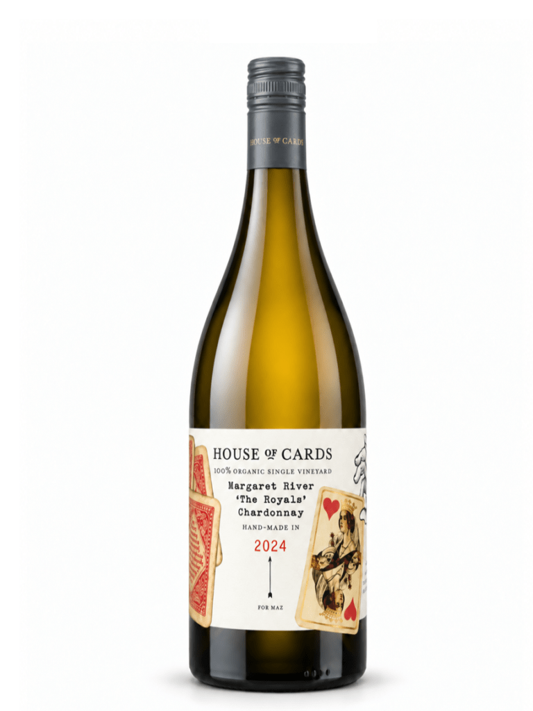 house of cards the royals chardonnay wine bottle