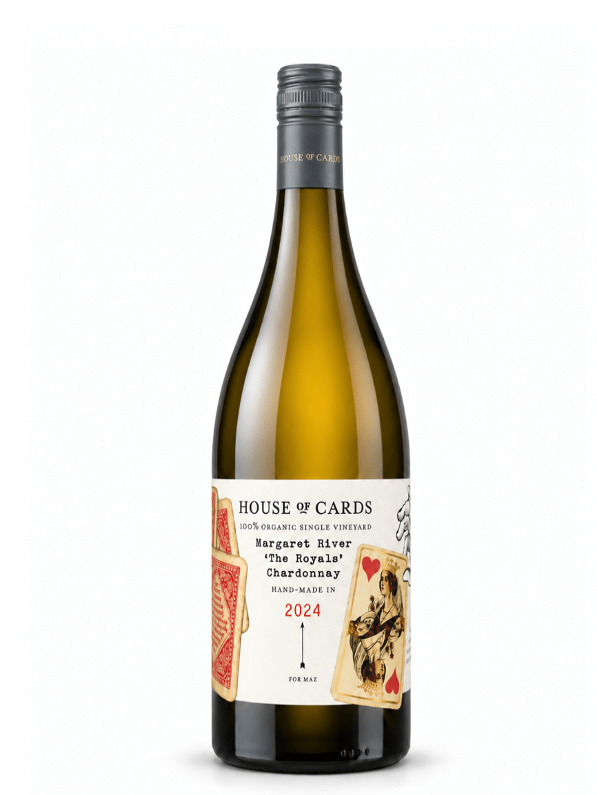 house of cards the royals chardonnay wine bottle
