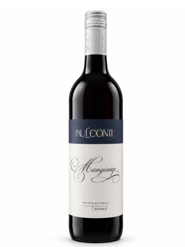 paul conti shiraz wine bottle